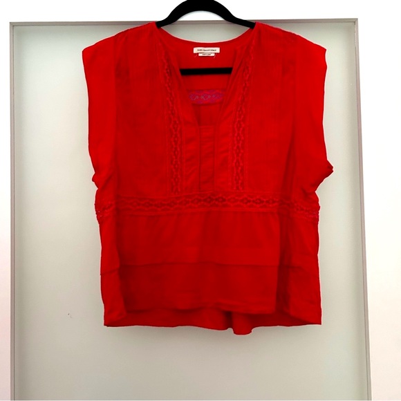 Isabel Marant etoile red lace blouse size 38 or 6 - Picture 3 of 11